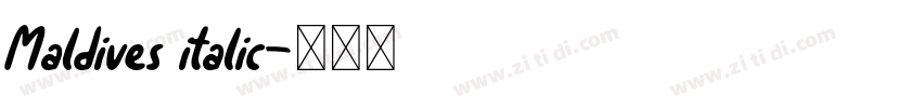 Maldives italic字体转换